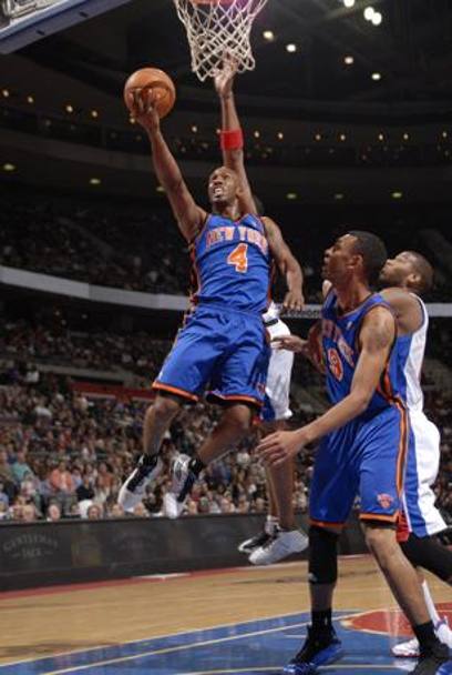 Billups, numero 4 dei   New York Knicks, a segno contro i Pistons nel 2011